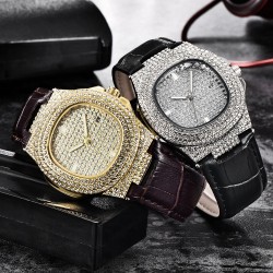 iced out diamond watch - quartz gold hip hop watches with micropave cz stainless steel watch clock relogioWatches