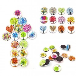 Small trees - round fridge magnets 30mm 12 piecesFridge magnets