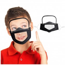 Kids face- mouth mask with detachable eye shield - visible mouth - reusable - washableMouth masks