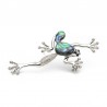 Crystal frog - with shell - vintage broochBrooches