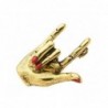 Hand with "Love" gesture - red nails - punk broochBrooches