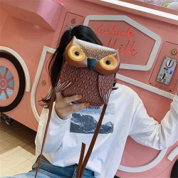Owl shaped small leather bag - crossbody / shoulderBags