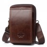 Vintage small shoulder bag - waist pack - genuine leather - flap designBags