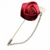 Golden brooch with rose / chain - unisexBrooches