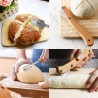 Bread / dough cutter - razor - curved knife - with blades / protective cover