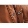 Vintage loose leather jacket - with beltJackets