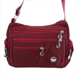 Fashionable shoulder bag - with zipper - large capacity - nylon - waterproofBags