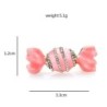 Sweet candy shaped brooch - with rhinestonesBrooches
