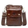 Fashionable shoulder bag - genuine leather - flap / haspsBags