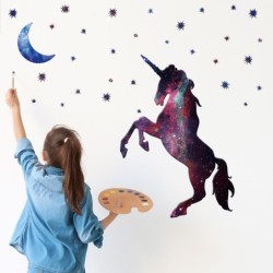 Decorative wall sticker - horse - unicorn - stars