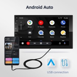 Android 10 QLED car radio - 8GB-128GB - Bluetooth - AI - 8-core - CarPlay - 4GDin 2
