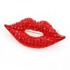 Red crystal lips - broochBrooches