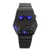 Fashionable black stainless steel watch - snake head - blue LEDWatches