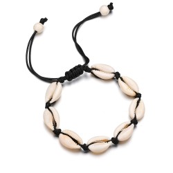 Sea shell charms bracelet - adjustable string ropeBracelets