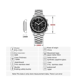 PAGANI DESIGN - stainless steel Quartz watch - waterproof - silver / blackWatches