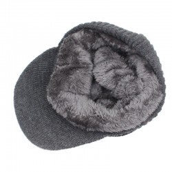Men's winter wool hat with visorHats & Caps