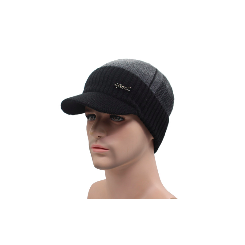 Men's winter wool hat with visorHats & Caps