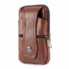 Vintage leather waist bag - with strap / zipperBags