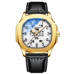 CHENXI - automatic mechanical Quartz watch - waterproof - skeleton design - gold / whiteWatches