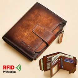 Vintage multifunction wallet - RFID protection - genuine leatherWallets