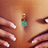 Crystal flower - belly button piercing - 316L stainless steelPiercings
