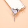 Heart shaped brooch with zirconBrooches