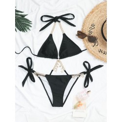 Sexy bikini set - with crystal / metal decorationsBeachwear