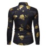 Luxurious long sleeve shirt - printed golden rosesT-shirts