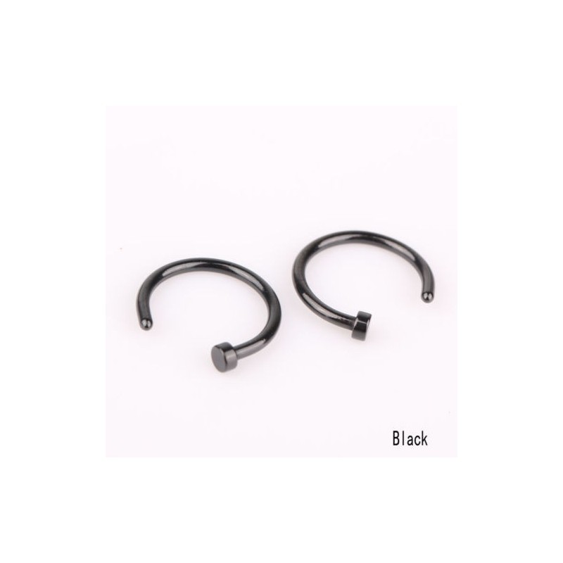 Nose hoop ring - body piercing - stainless steel - 2 piecesPiercings