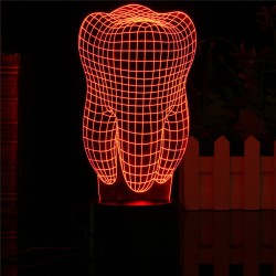3D Tooth RGB LED lamp - USB - touch-lightStage & events lighting