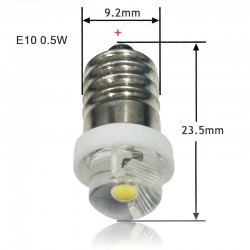 E10 - LED flashlight bulbE10