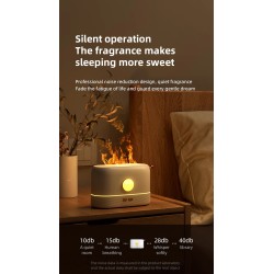 Ultrasonic air humidifier - essential oils diffuser - colorful LED flameHumidifiers