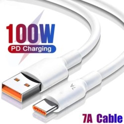 7A 100W USB to USB type C - super fast charging cableCables