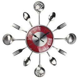 Metal cutlery wall clock 18 inch