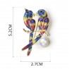 Two parrots & pearl broochBrooches