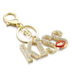 Kiss letters - crystal keychainKeyrings