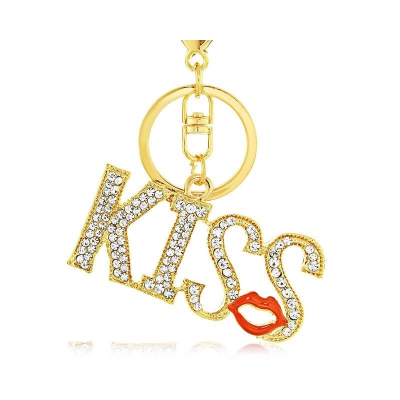 Kiss letters - crystal keychainKeyrings