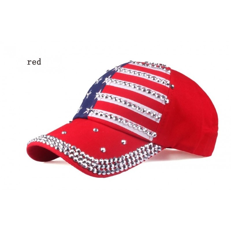 Baseball cap with USA flag & metal spikes - unisexHats & Caps