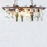Vintage - hanging bottles holder - iron ceiling lamp - E27 LEDLights & lighting